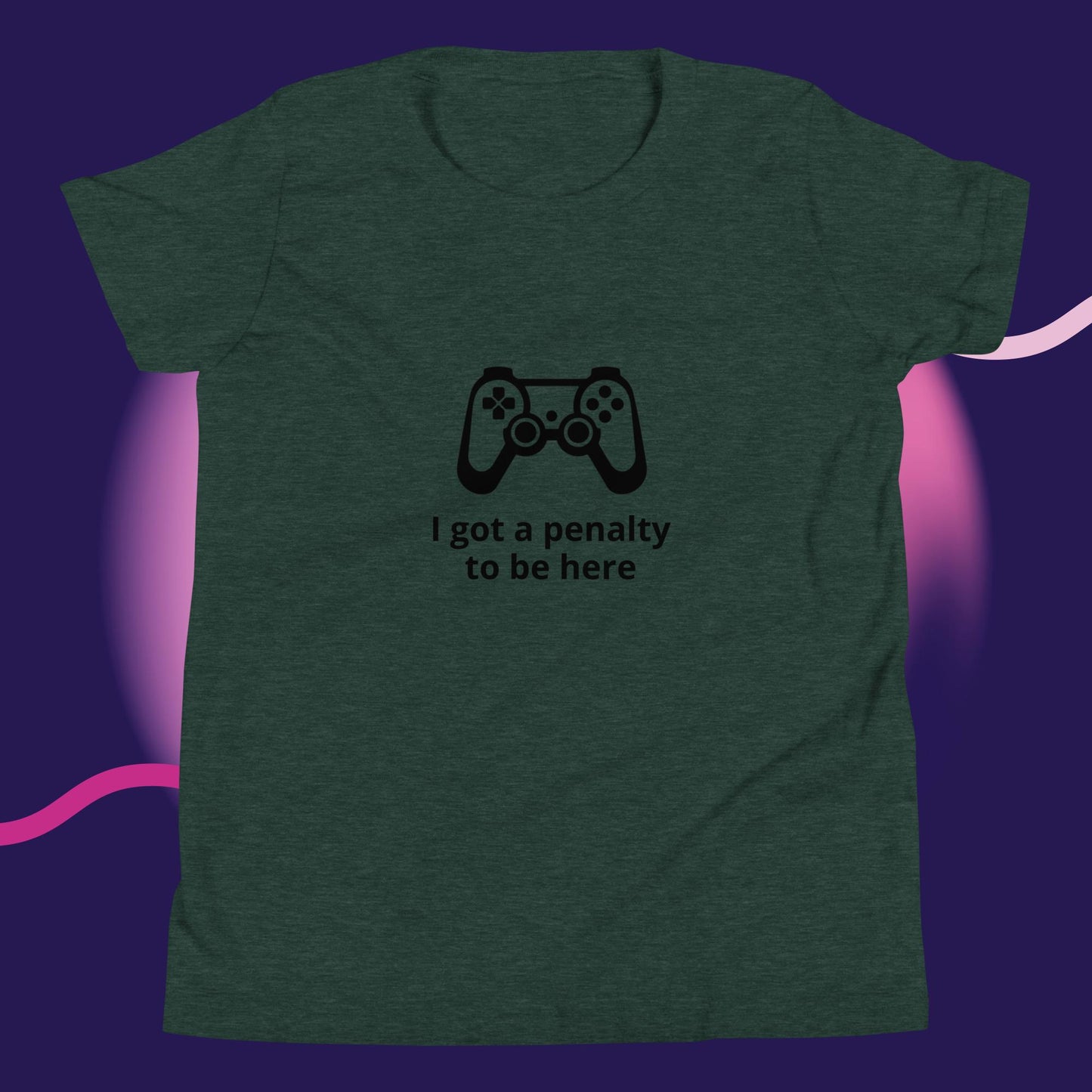 Gaming "I got a penalty to be here" - Youth Short Sleeve T-Shirt