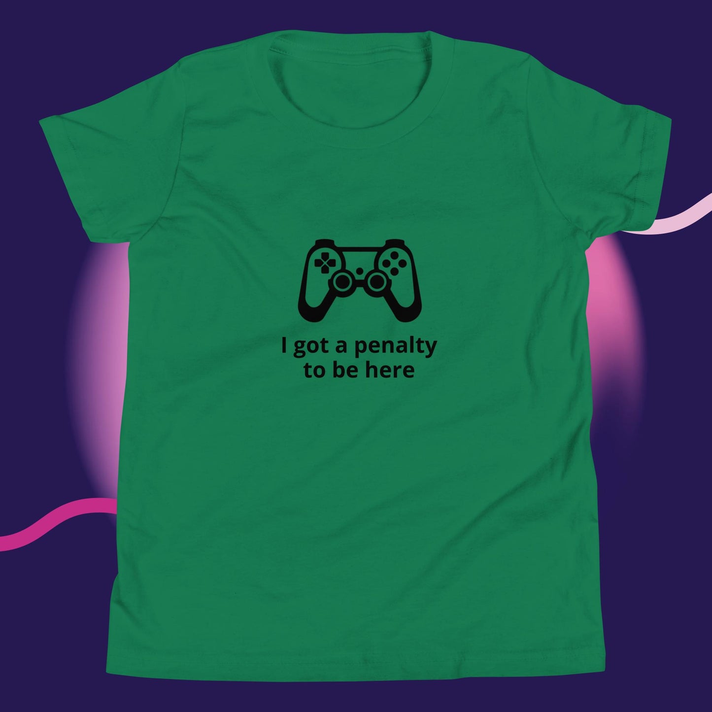 Gaming "I got a penalty to be here" - Youth Short Sleeve T-Shirt