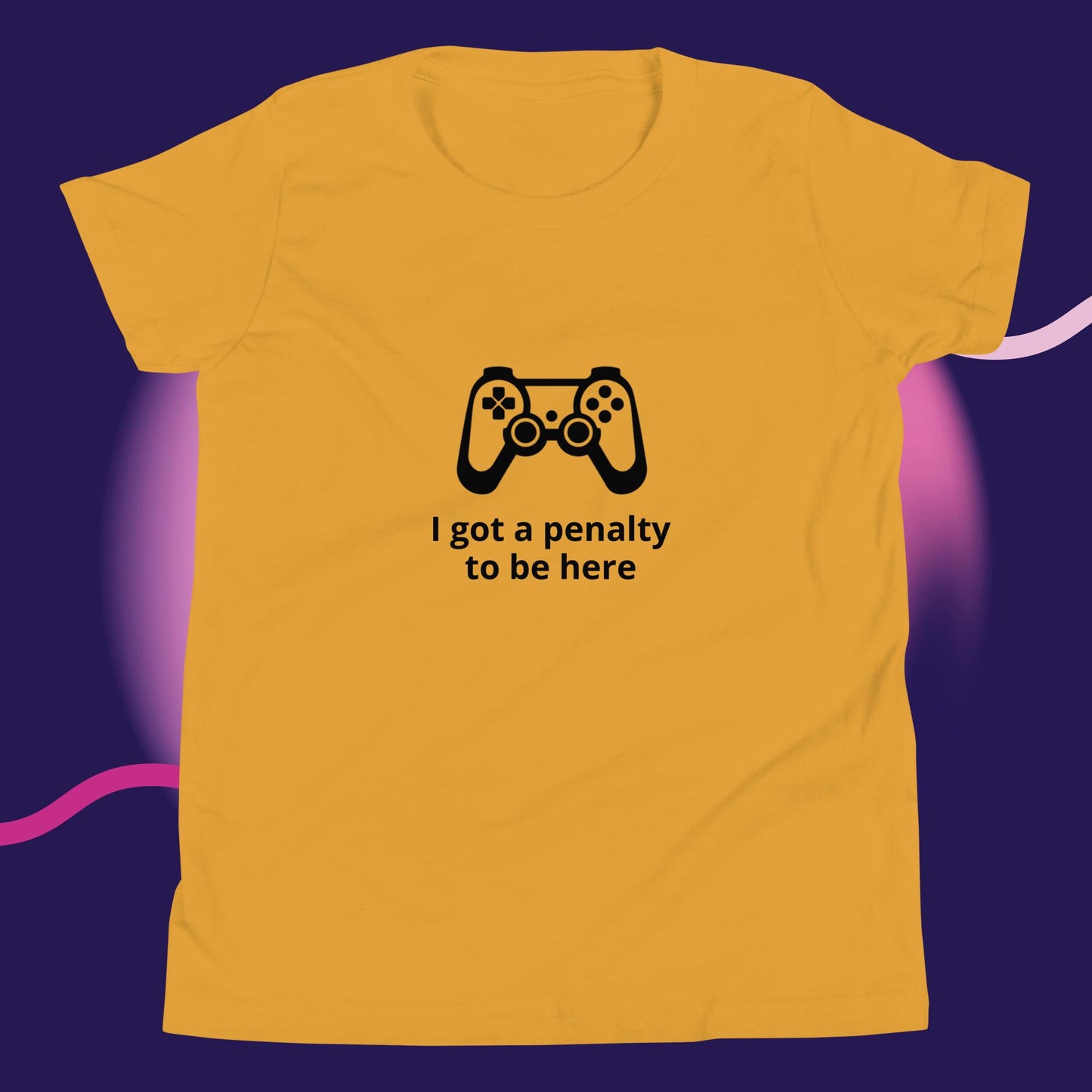 Gaming "I got a penalty to be here" - Youth Short Sleeve T-Shirt